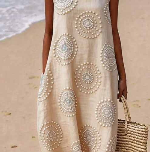 Women's Floral Print Long Sleeve Round Neck Dress