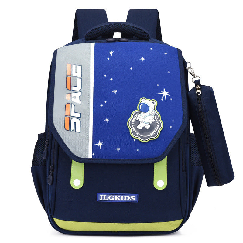 Kids' Lightweight Nylon School Backpack – Burden-Reducing Primary School Bag