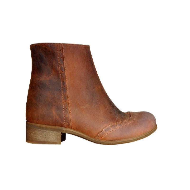 Women's Square-Heel Side-Zip Ankle Boots | EU 34-43