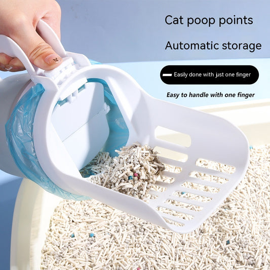 2-in-1 Cat Litter Scoop with Waste Bin & Refill Bags