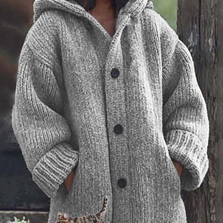 Women's 3D Print Hoodie Jacket – Mid-Length Casual Cardigan