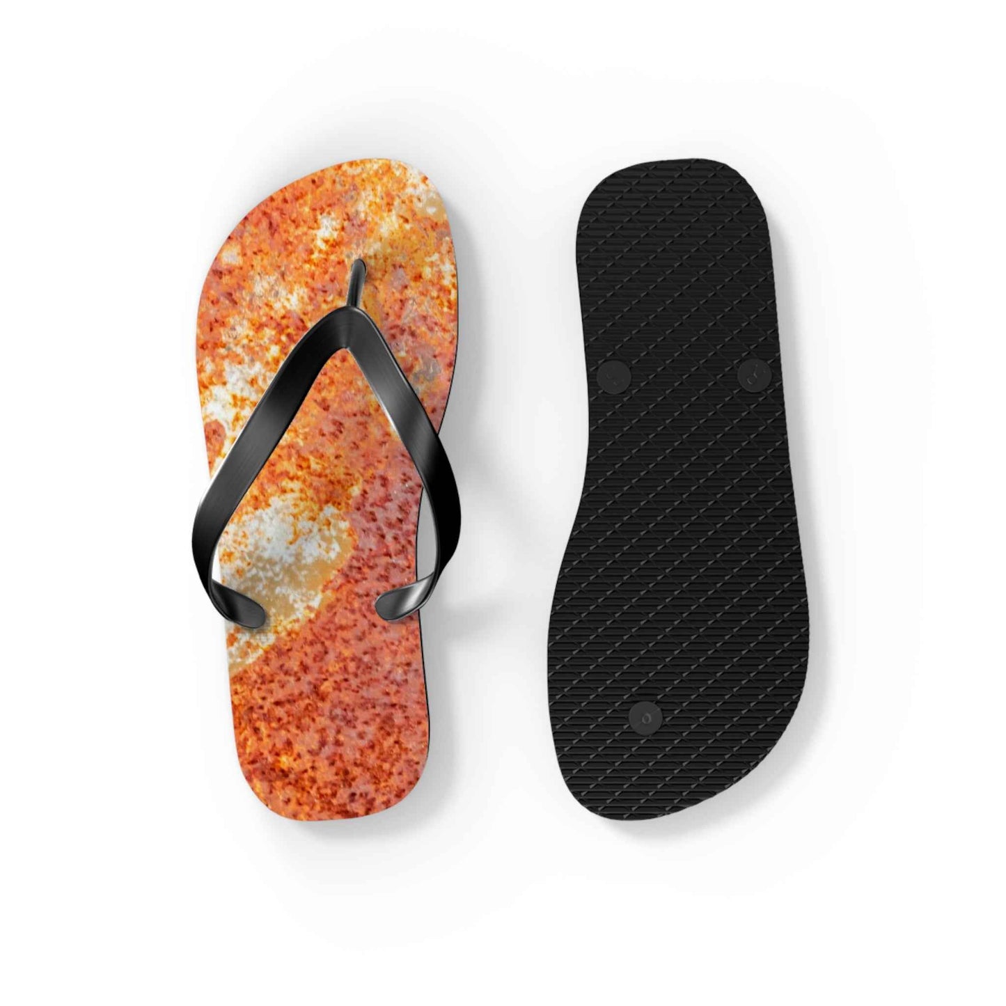 Pizza Print Flip Flops – Fun Novelty Summer Sandals
