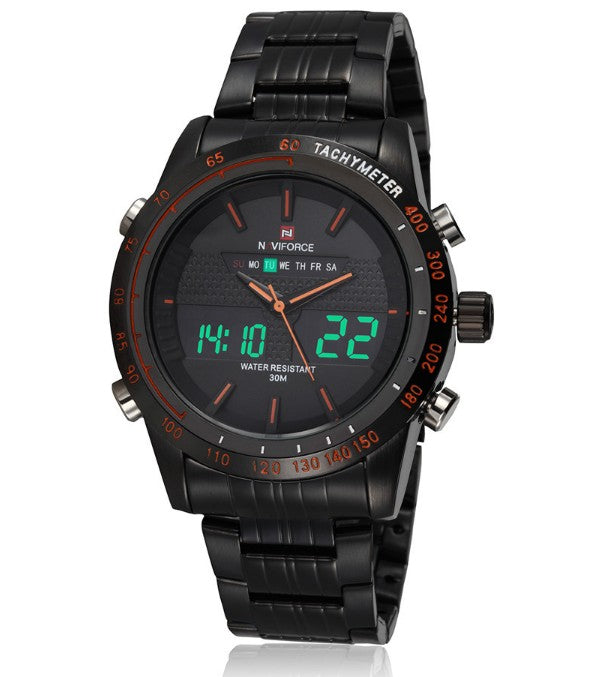 Men's 47mm Sports Watch – Japanese Quartz, Luminous, 30M Waterproof