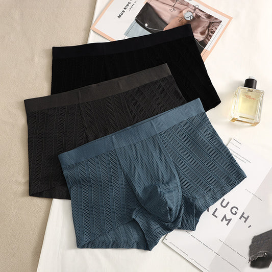 Men's Seamless Quick-Dry Jacquard Boxer Shorts
