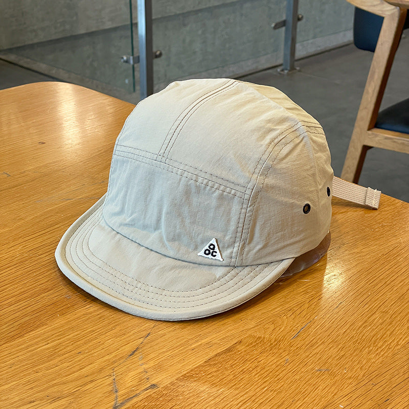 Women's Short Brim Cap - Quick-Dry Triangle Embroidery Dome Cap