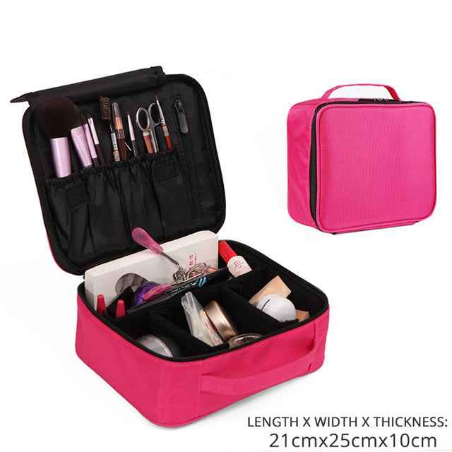 Double Layer Make-Up Organiser Case – Large Capacity Oxford Cosmetic Storage Box