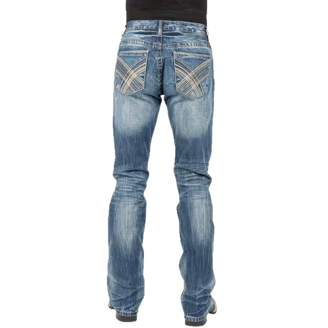 Men's Street-Style Straight-Leg Denim Jeans – Classic Blue, S–2XL