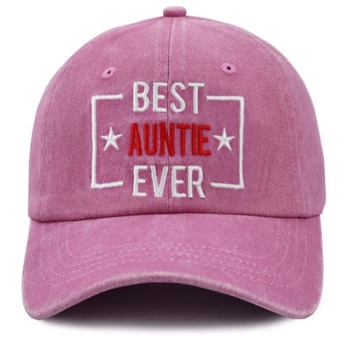 Best Auntie Ever Embroidered Baseball Cap | Adjustable Gift Hat for Women