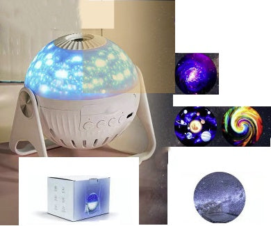 Galaxy Star Projector Night Light with Interchangeable Discs