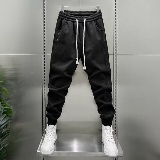 Men's Vertical Stripe Slim-Fit Trousers | High Waist M-3XL