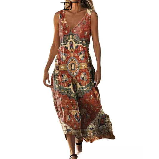 Women's 3D Print A-Line Flared Dress | Artistic Retro