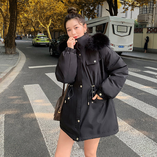 Women's Mid-Length Padded Coat - Thick Loose Fit, 4 Colours