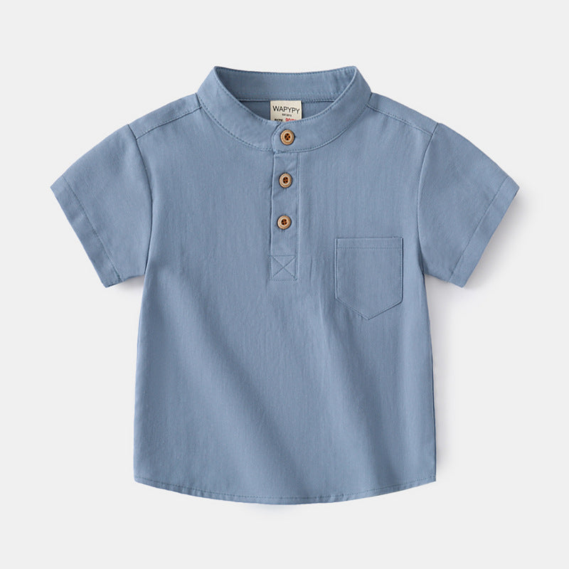 Boys' V-Neck Short Sleeve T-Shirt | Soft Cotton, Casual Fit