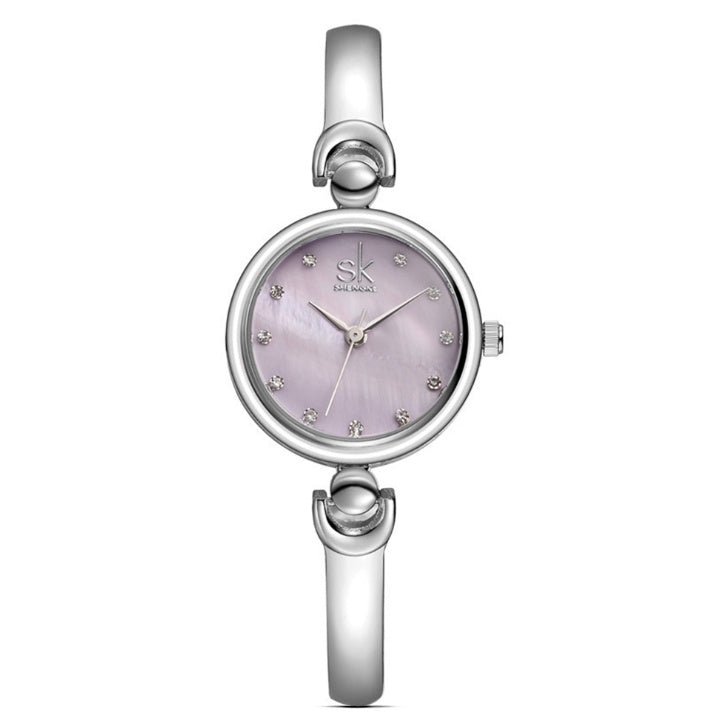 Women's Rhinestone Quartz Wristwatch | Diamond-Set Dial Alloy Watch in 5 Colours