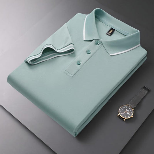 Men's Ice Silk Lapel Short Sleeve Shirt | Utility Style