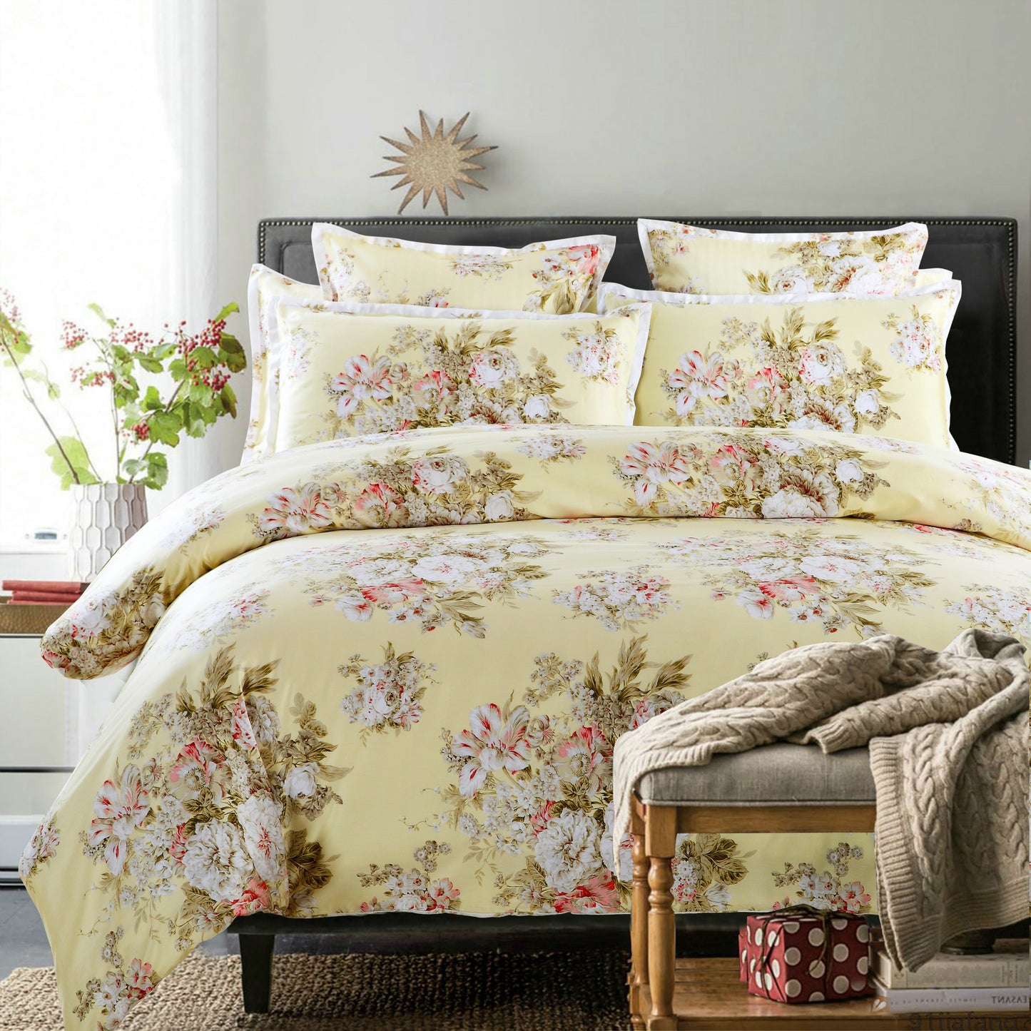 Long-Staple Cotton Bedding Set 4 Piece | 7 Colours, 3 Sizes
