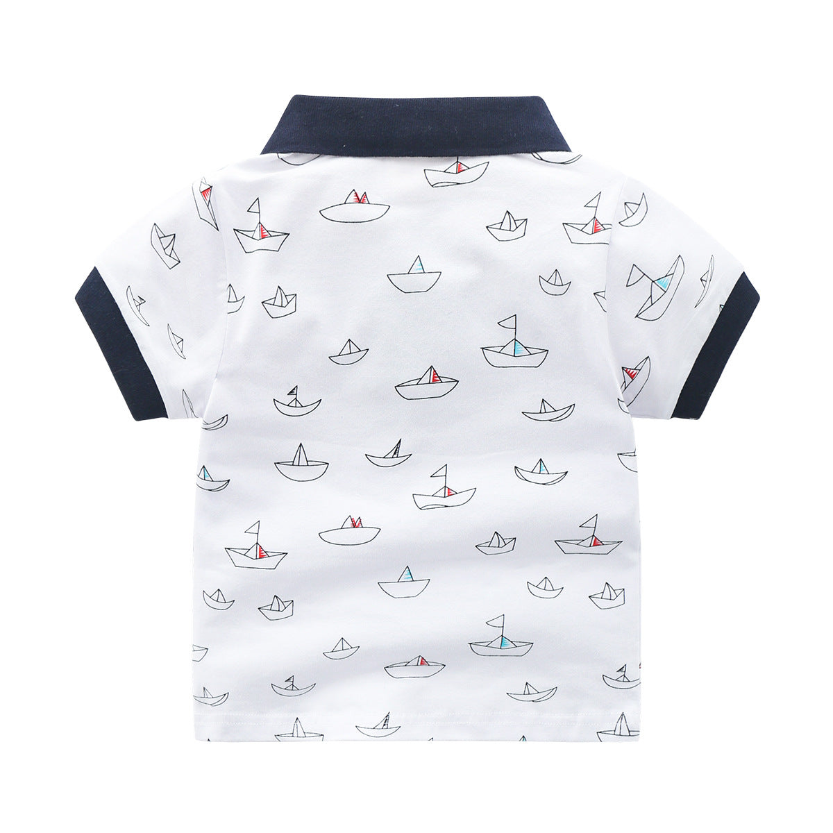 Children's Striped Polo Shirt | Unisex Cotton Short Sleeve Top
