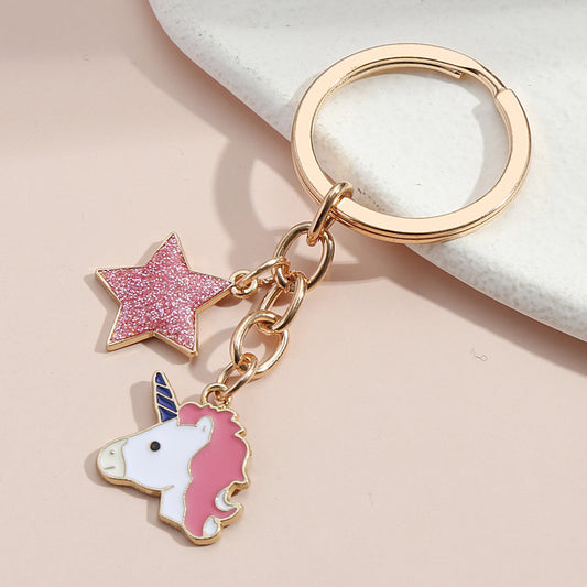Dripping Oil Alloy Charm Keychain | Owl, Ladybug & Ghost Face | JP Collections