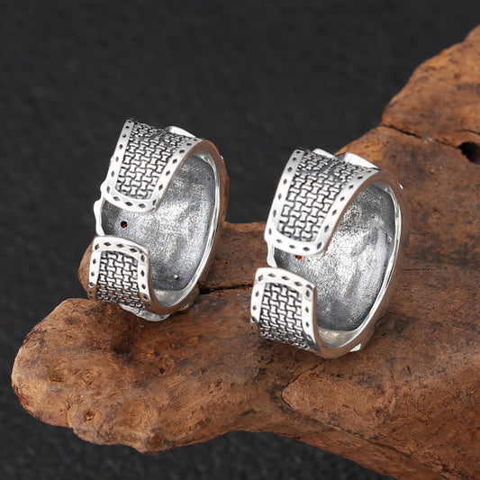 Unisex Zinc Alloy Playing Card Straight Flush Couple Ring – Oil-Drip Statement Band