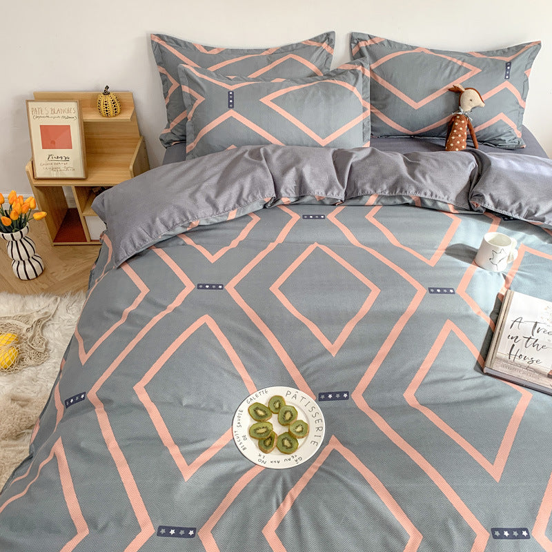 Printed Polyester Bedding Set 3 or 4 Piece | 10 Designs 5 Sizes