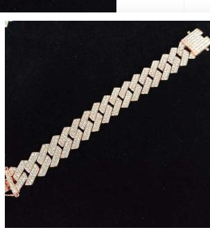 Cuban Chain Zircon Necklace & Bracelet | Gold, Rose Gold & Silver