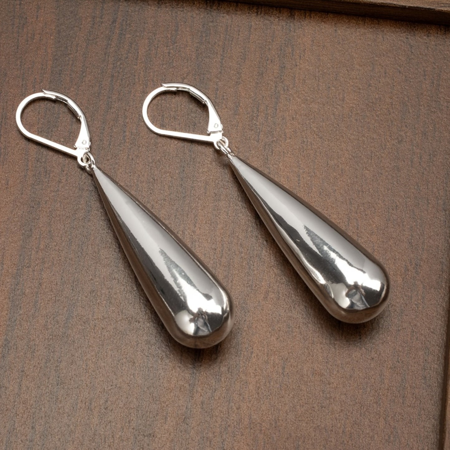 Long Teardrop Drop Earrings | Electroplated Stainless Steel Earrings for Women