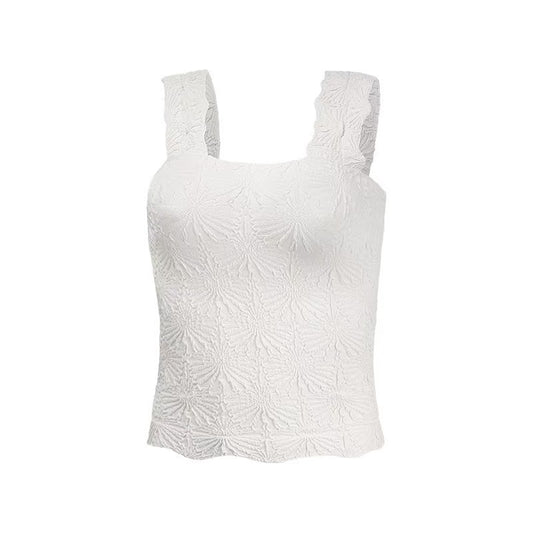 Women's Pleated Square-Neck Camisole Top