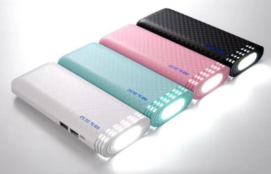 Cosmic Lighthouse Power Bank – 10000mAh LED Indicator Blue, White, Pink & Black