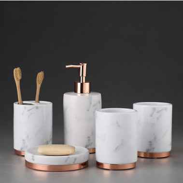 Ceramic Marble Bathroom Accessories Set