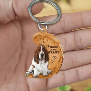 Acrylic Angel Wing Dog Keychain | Pet Memorial Gift