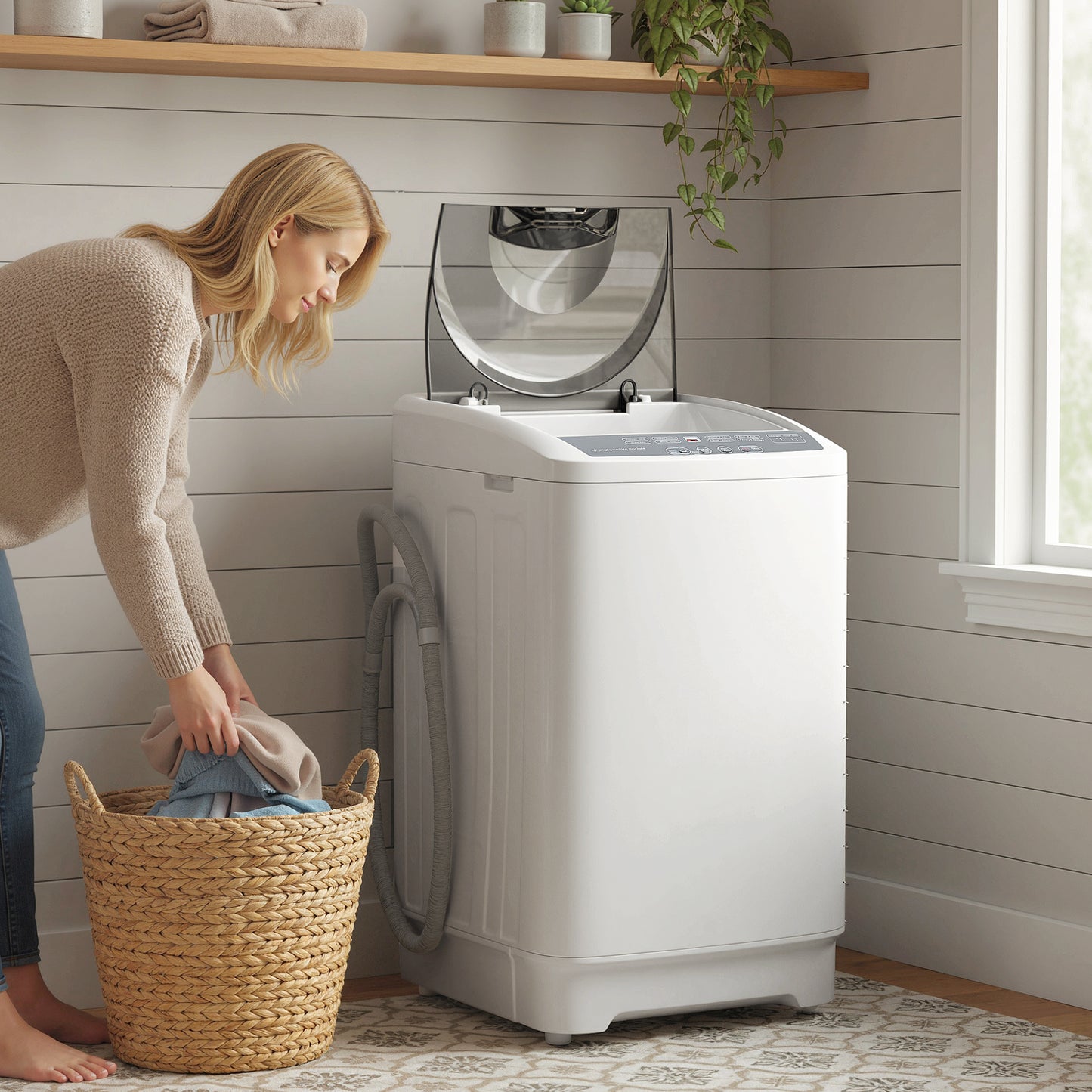 Compact Portable Washing Machine – Fully Automatic, 8 Programs, 4.5kg