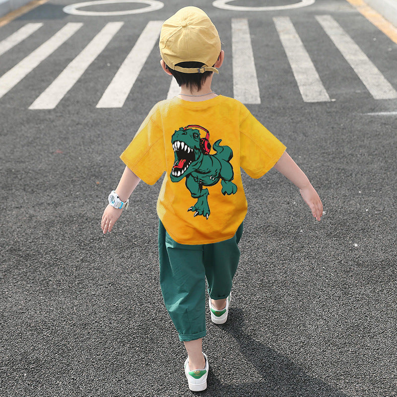 Boys Cotton Summer Suit Set | Short Sleeve & 3/4 Trousers | Ages 2-11