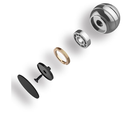 Alloy Rotating Ball Gyro Spinning Top Desk Toy | 5 Colours 2 Sizes