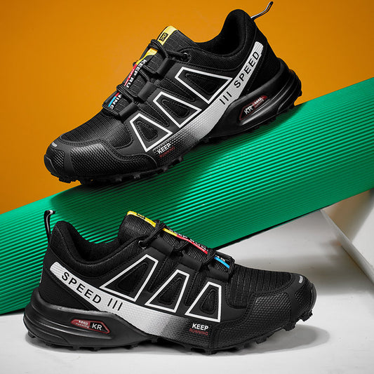 Men's Lightweight Breathable Hiking Trainers - Off-Road Trekking Casual Shoes