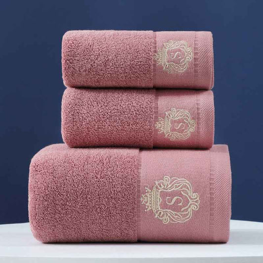 Pure Cotton Towel Set – 3-Piece Bath & Hand Towel Bundle in 22 Designs