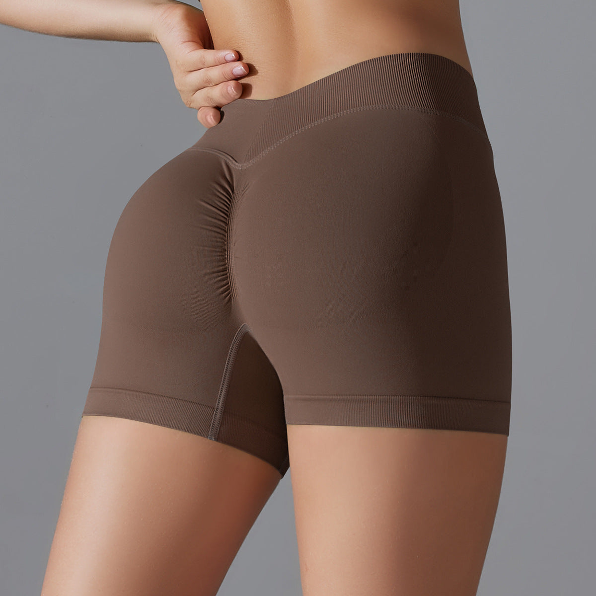 Women's High-Waist Knit Yoga Shorts | Hip Lift | 5 Colours
