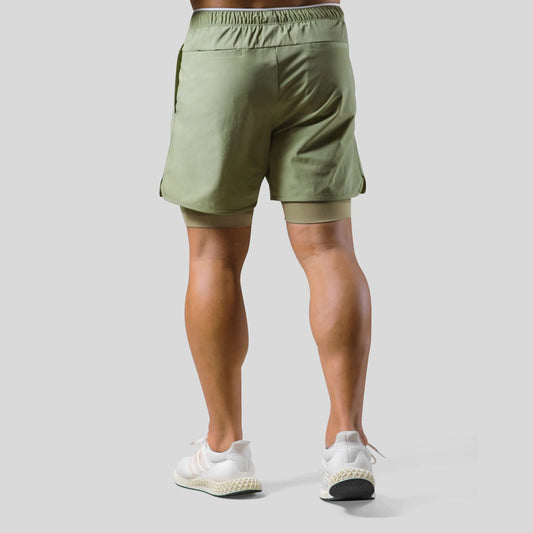 Men's Double Layer Running Shorts | Lined Polyester Active M-3XL