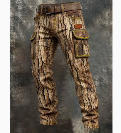 Men's Vintage Punk Printed Straight-Leg Trousers | 7 Styles S-4XL