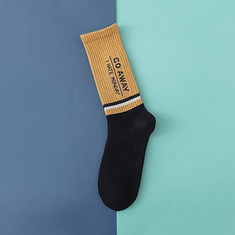 Men's Breathable Cotton Mid-Calf Socks – One Size | 6 Colours