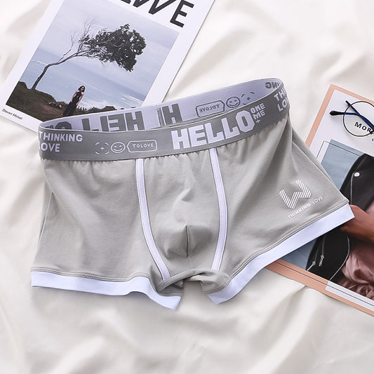Men's Cotton Boxer Briefs Multi-Pack – Breathable Low-Waist Underwear