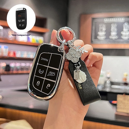 Shell TPU Car Key Cover | 5-Button Smart Key Case | JP Collections