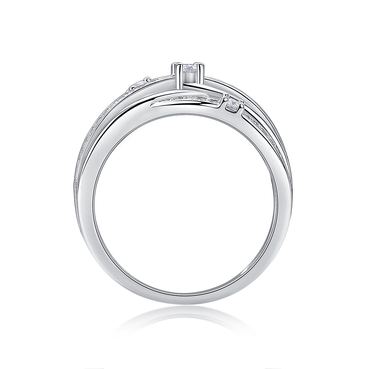 Moissanite 925 Sterling Silver Ring | US Sizes 5-9 | UK Sizes J-S