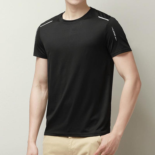 Men's Ice Silk T-Shirt – Slim Fit Short Sleeve | 5 Colours | Sizes M–5XL