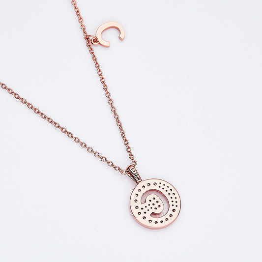 S925 Silver Moissanite Letter C Necklace | GRA Certified