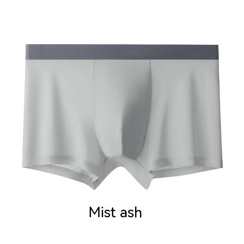 Men's Ice Silk Boxer Briefs – Breathable Mid-Waist Underwear