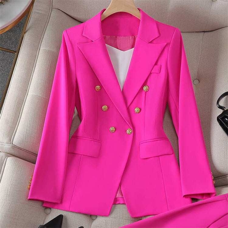Women's Patchwork Button Blazer Jacket – 6 Colours | Sizes S–3XL
