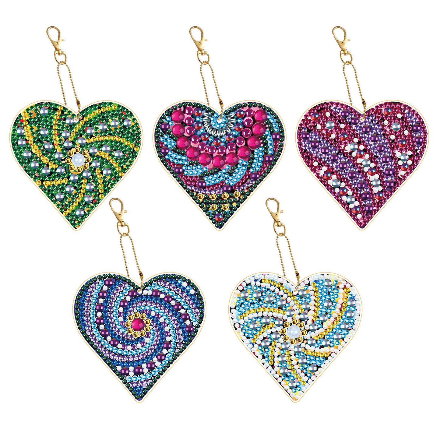 5D Diamond Painting Keychain | Double-Sided Handmade Charm | JP Collections