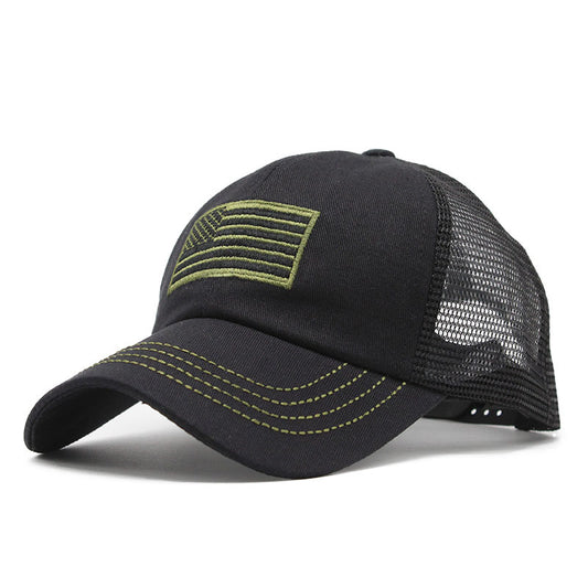 Men's Embroidered Cotton Baseball Cap - Adjustable Dome Cap