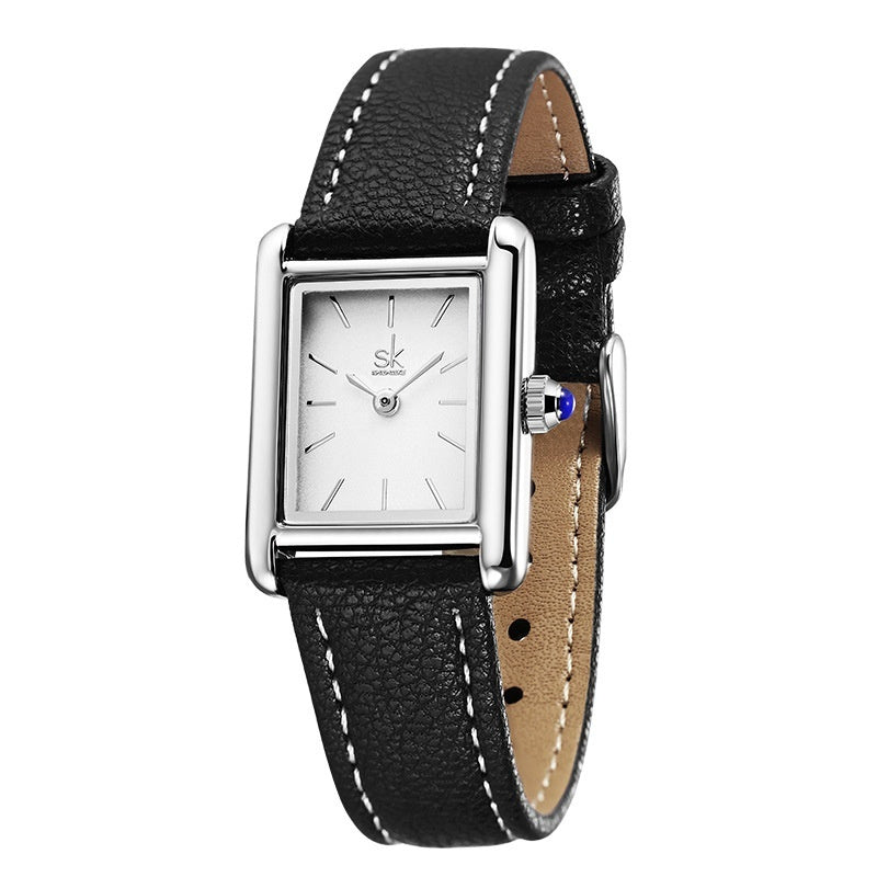 Women's Square Dial Quartz Watch | Retro Fashion Timepiece