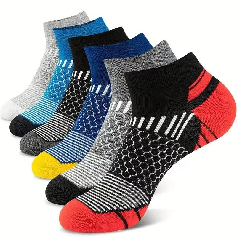 Men’s Honeycomb Athletic Ankle Socks Non-Slip 7 Colours 3 & 10-Pair Packs